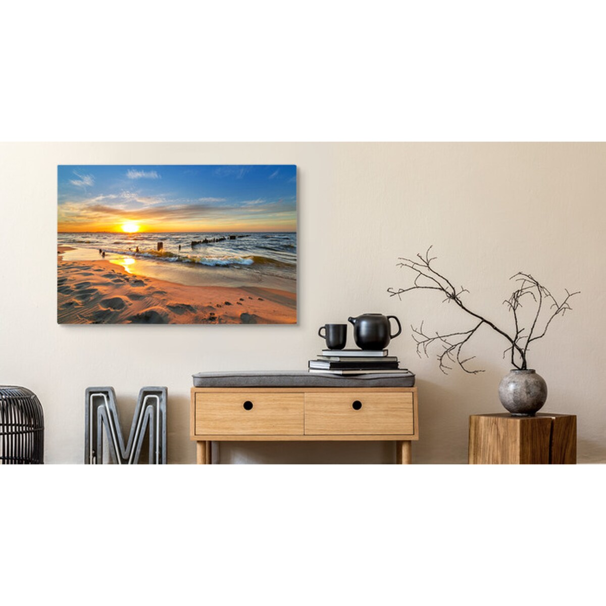 Obraz Zachód słońca nad Morzem Bałtyckim 120x80cm