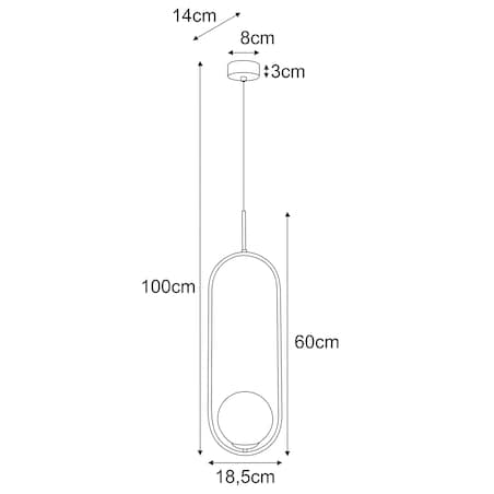 Lampa wisząca K-5396 z serii SVEN