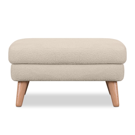 KONSIMO TAGIO Skandynawska pufa z kremowej tkaniny jagnięcej