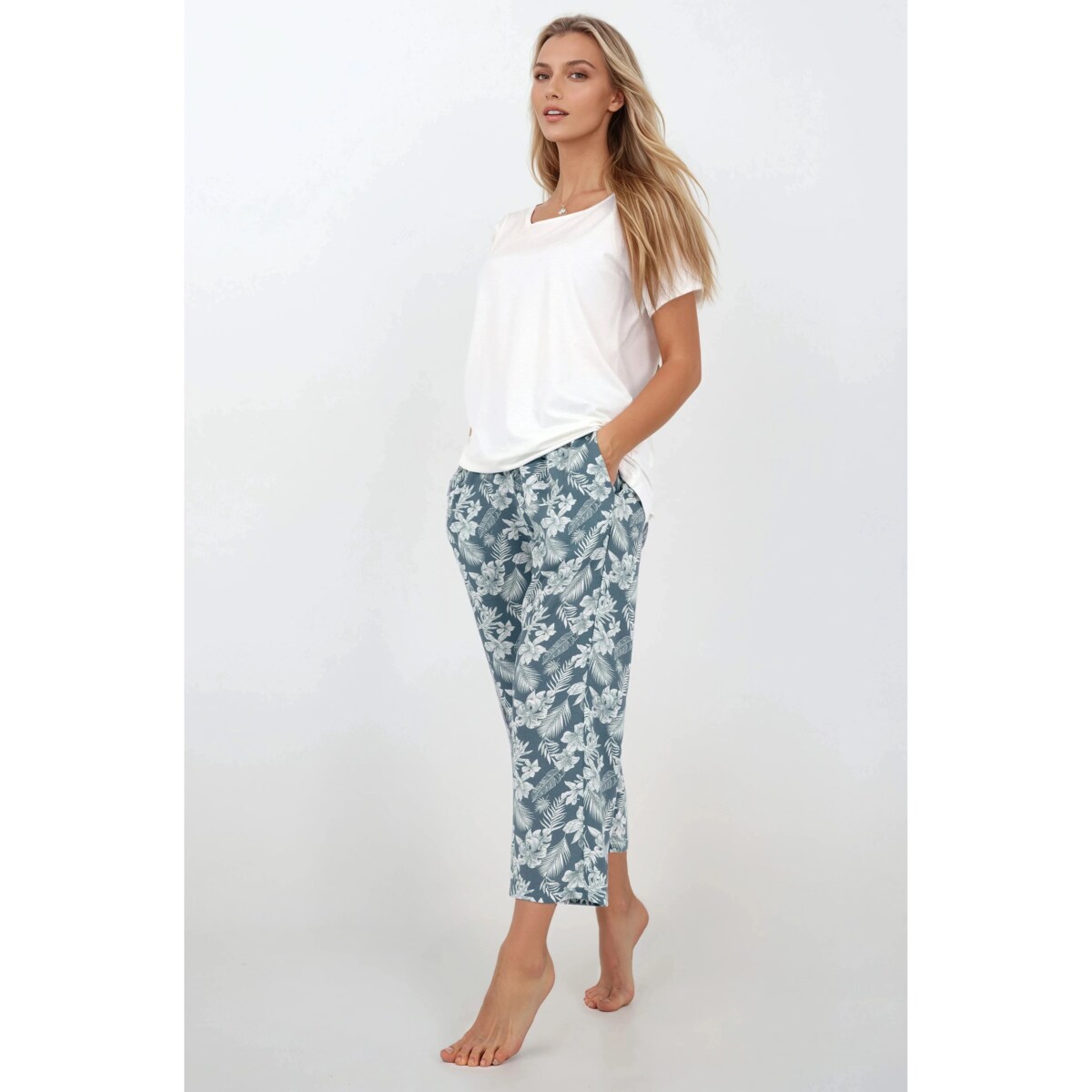 Piżama Casual Beauty Green, L