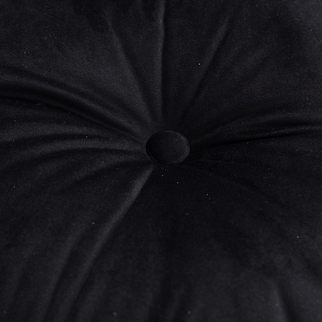 Poduszka kwadratowa Velvet z guzikiem, głęboka czerń, 37 x 37cm, Velvet