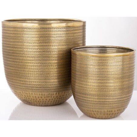 Osłonka 2 szt. metalowa, 21x45x31 cm postarzana, stare złoto