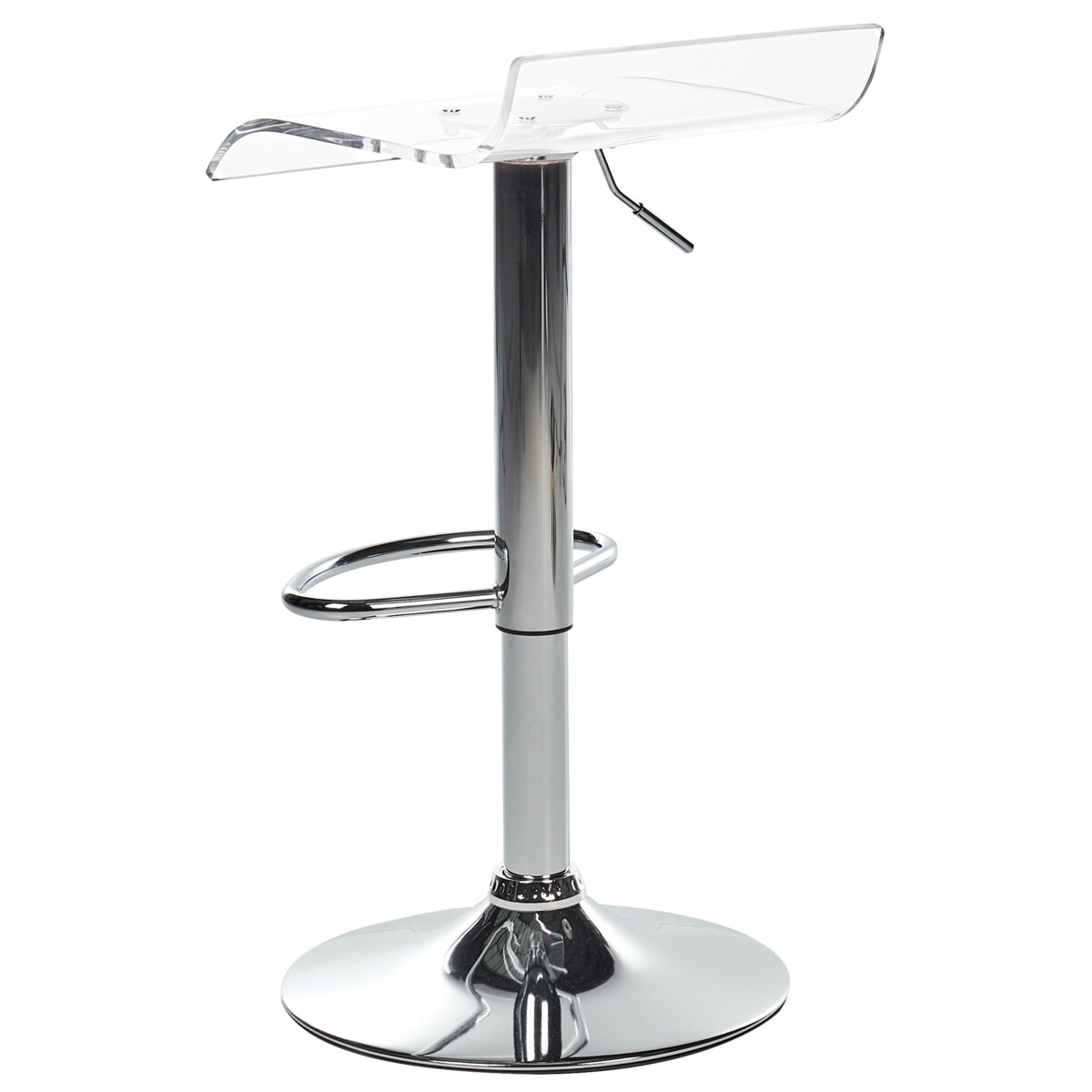 Zestaw 2 krzeseł barowych NEUM Obrotowy Przezroczysty