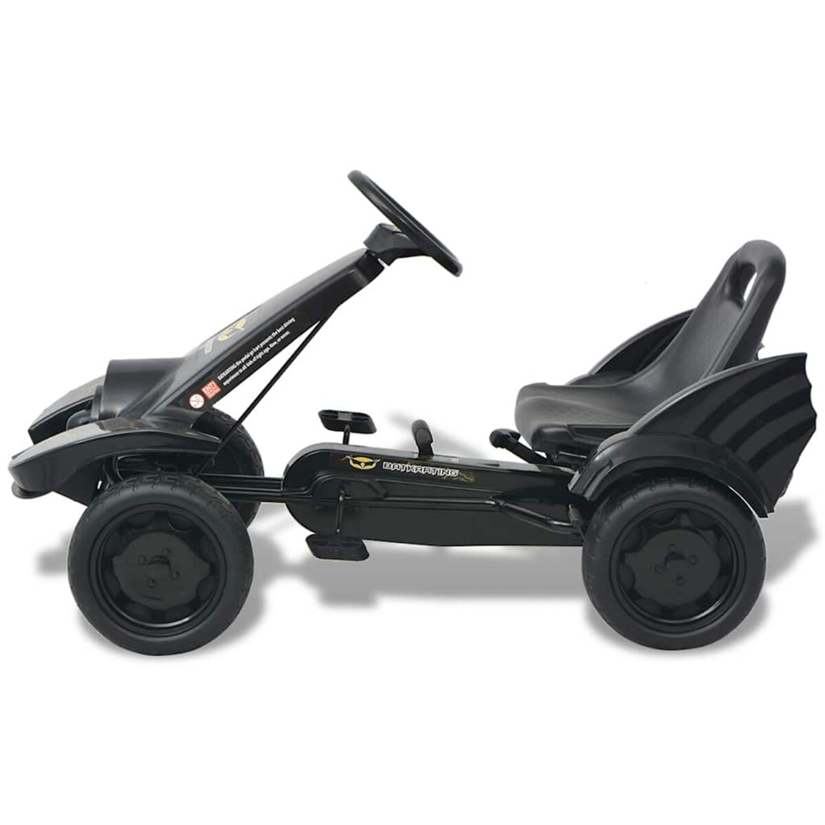vidaXL Gokart dla dzieci, z regulacją siedziska, czarny