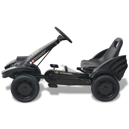 vidaXL Gokart dla dzieci, z regulacją siedziska, czarny