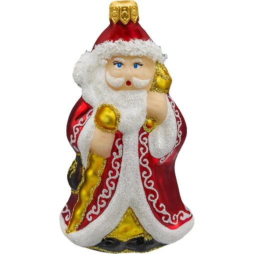 Bombka choinkowa: Święty Mikołaj z laską