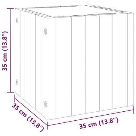 vidaXL Donica ogrodowa, 35x35x35 cm, lite drewno akacjowe