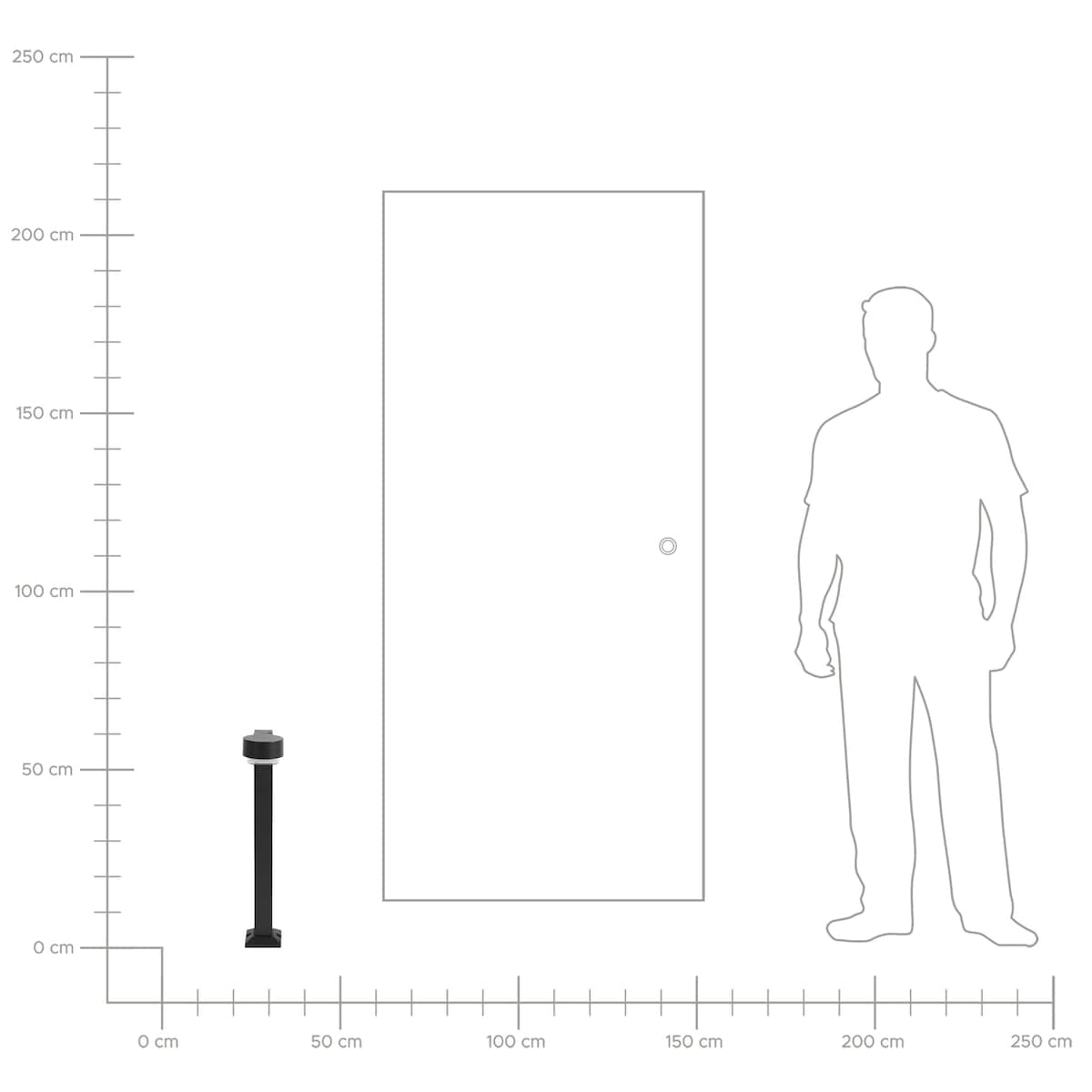Lampa ogrodowa słupek LED ANOIA Czarny