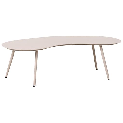 Stolik kawowy ogrodowy PARORI 65 cm 130 cm Metal Beżowy