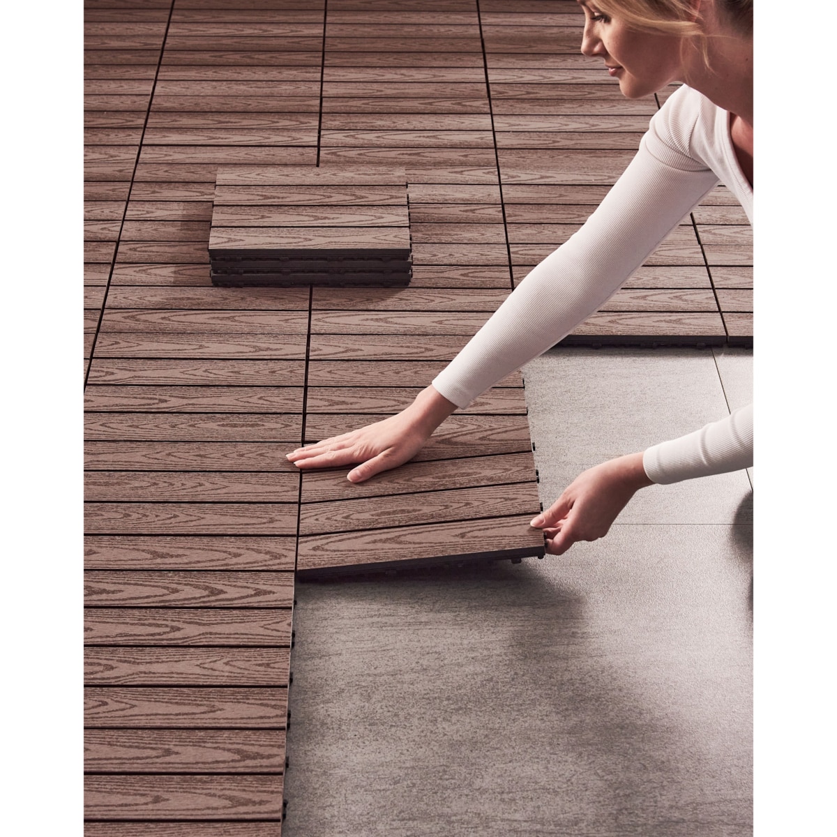 Płytki tarasowe ATESSA Kompozyt WPC Brązowy