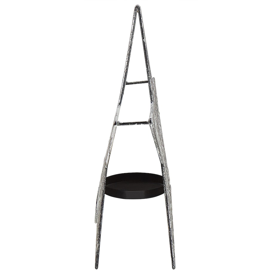 Zestaw 2 świeczników TORNIO Metal 30/26 cm Srebrny