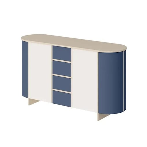 Komoda MEDUNO 163 2D4S granatowa/kaszmirowa
