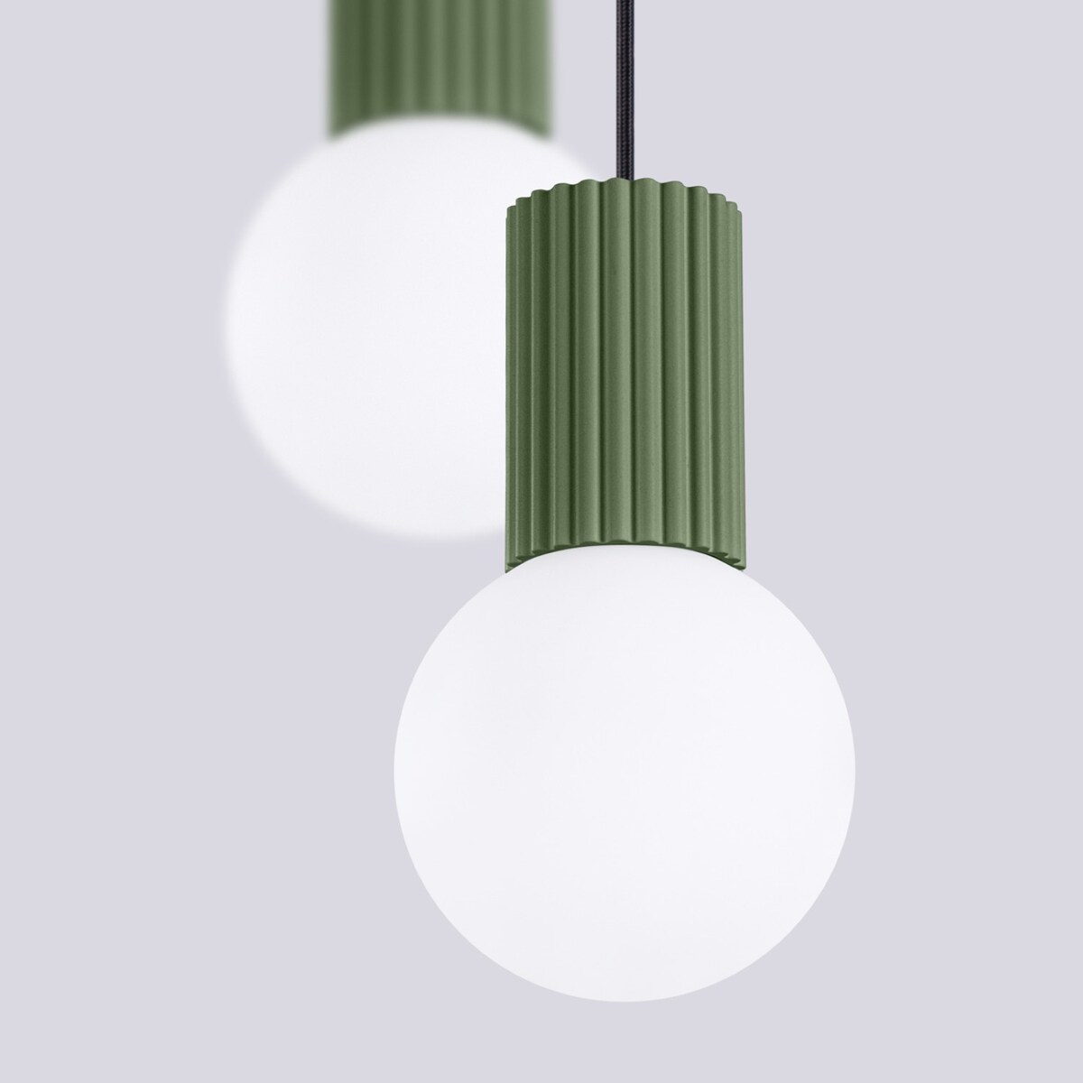 Lampa wisząca HALO 2P zielona oliwka