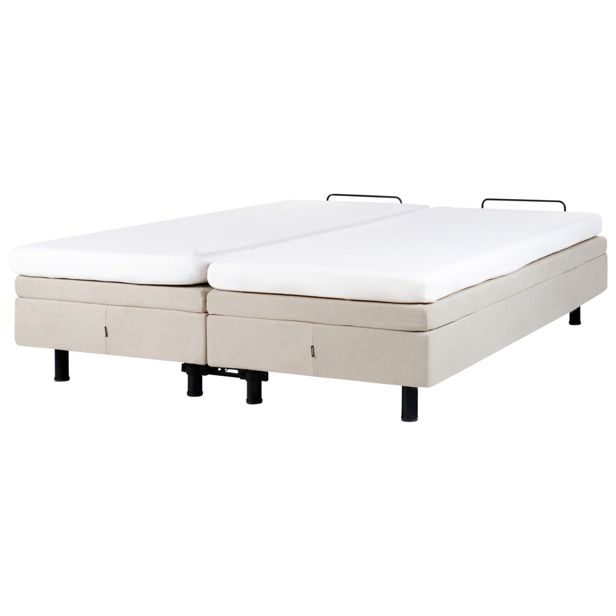 Łóżko regulowane bez zagłówka DUKE II 160 x 200 cm Jasnobeżowy