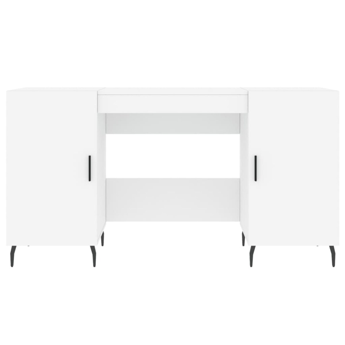 vidaXL Biurko, białe, 140x50x75 cm, materiał drewnopochodny