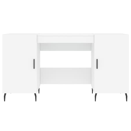 vidaXL Biurko, białe, 140x50x75 cm, materiał drewnopochodny