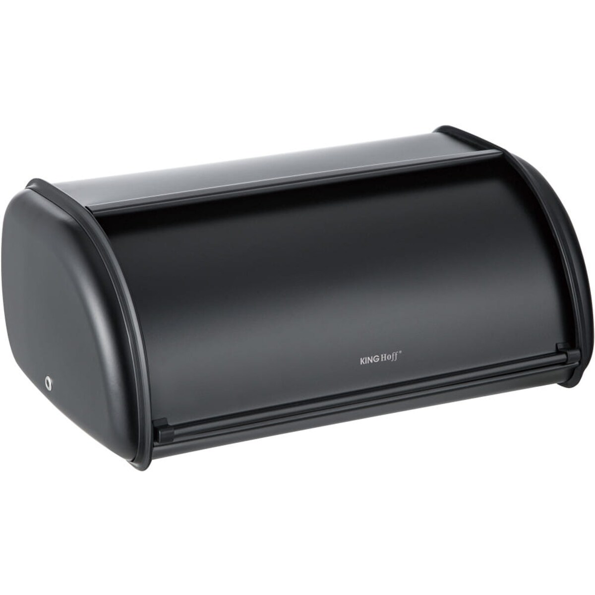 Chlebak stalowy mały 36cm czarny matowy pojemnik na chleb pieczywo bułki KINGHOFF