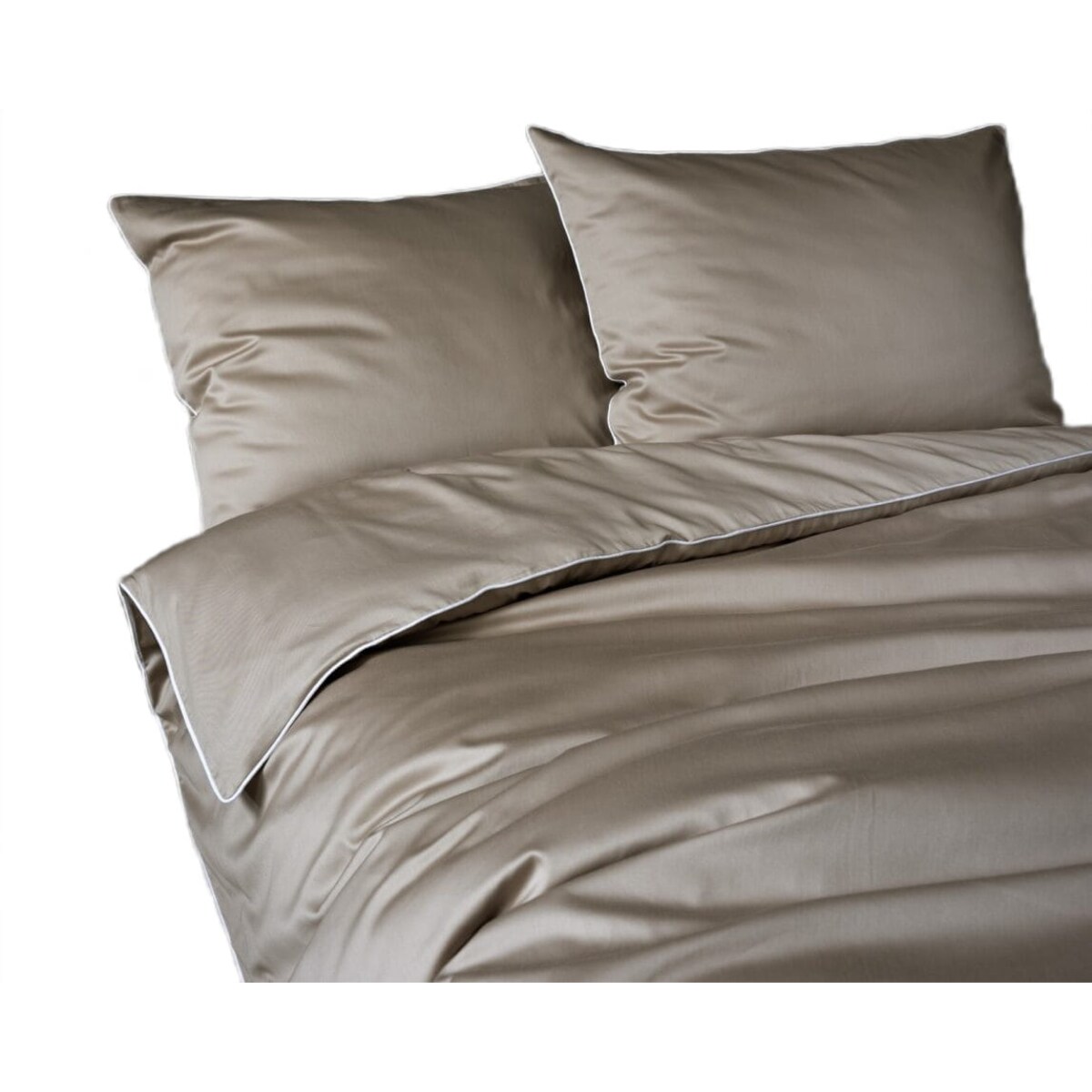 Pościel Pure z Makosatyny bawełnianej 220x200 C. Beżowa Taupe Premium