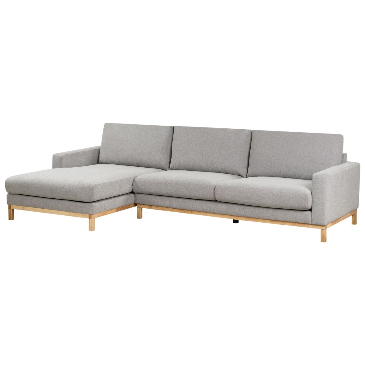 Sofa narożna prawostronna SIGGARD Szary Tkanina