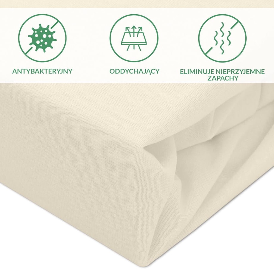 Prześcieradło ochronne wodoodporne z gumką 2w1, rozmiar 140x200 SMARTCEL kolor krem