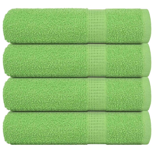 vidaXL Ręczniki kąpielowe, 4 szt, zielone, 70x140 cm, bawełna 100%