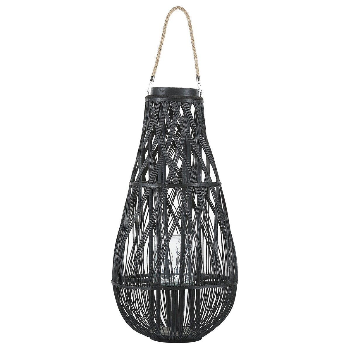 Lampion TONGA Bambus 77 cm Czarny