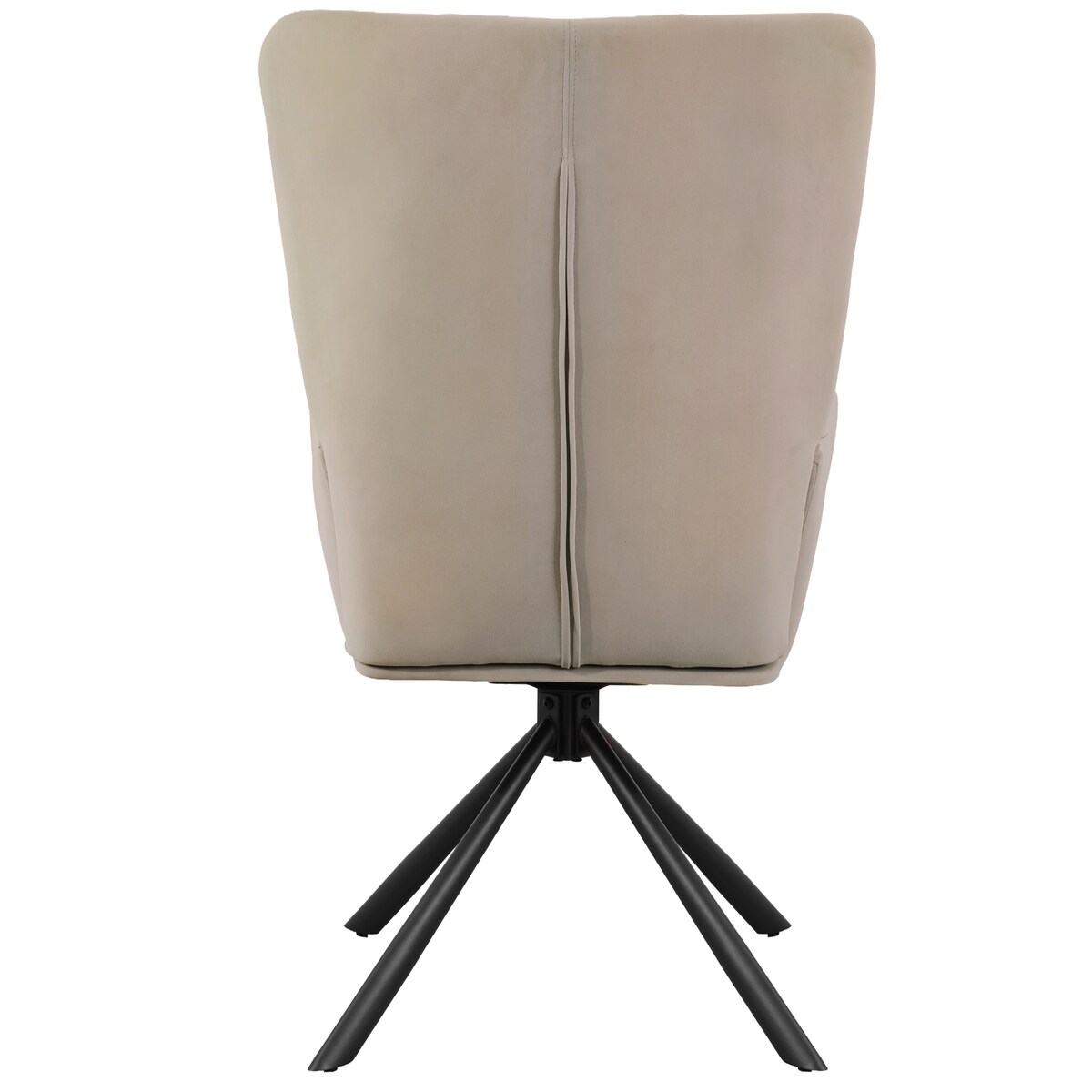 Krzesło tapicerowane obrotowe 180 do salonu jadalni nowoczesne welurowe beżowy