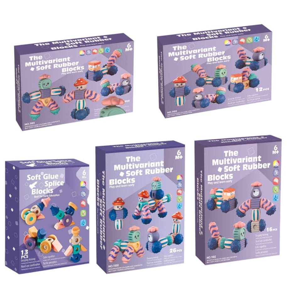 Łaziki z Marsa - miękkie klocki sensoryczne 20 elementów