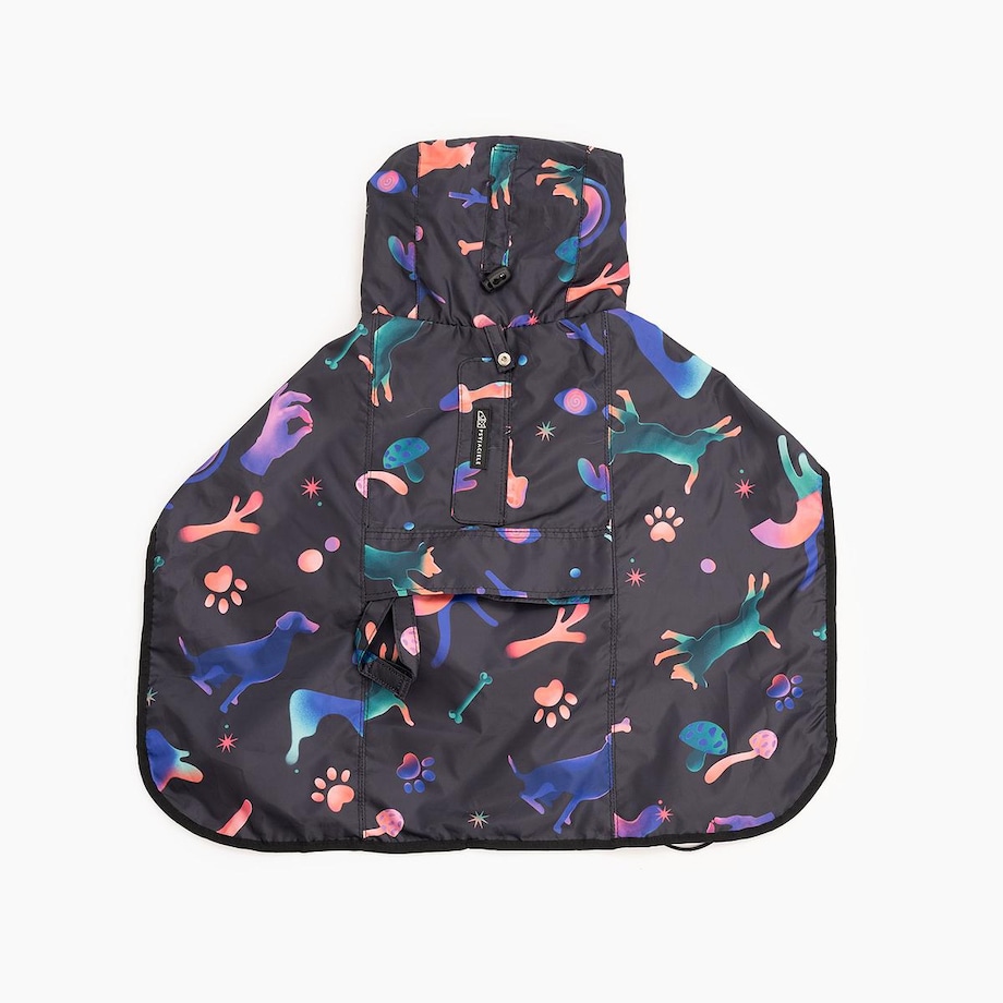 Płaszcz przeciwdeszczowy dla psa Psychodelia - Rozmiar: XS
