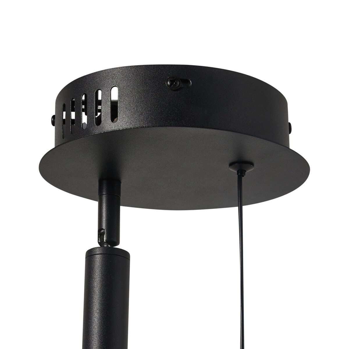 Lampa wisząca LED metalowa 2-punktowa czarna MABOLE
