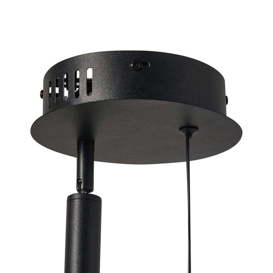 Lampa wisząca LED metalowa 2-punktowa czarna MABOLE
