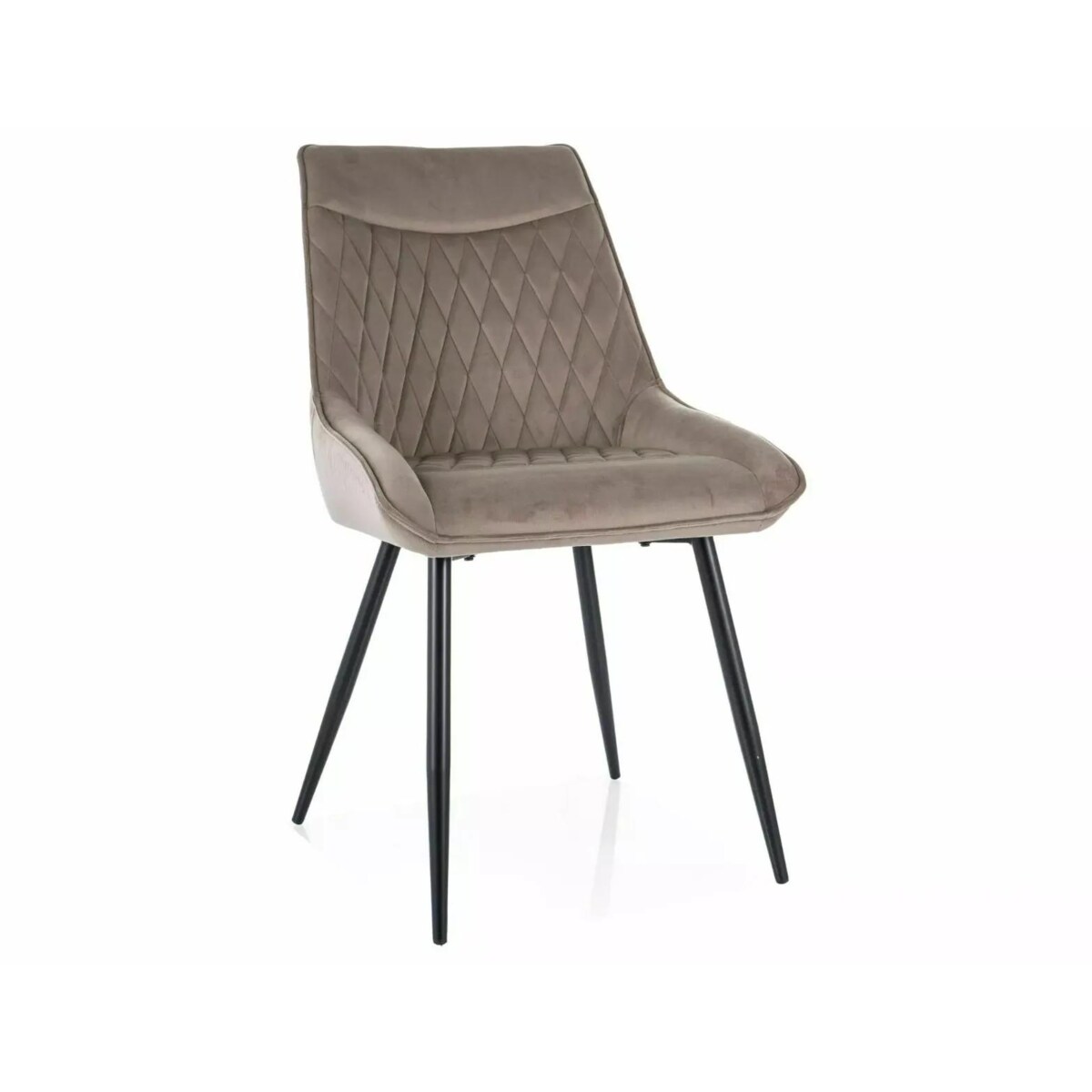 Krzesło tapicerowane AGAT VELVET ciemnobeżowe