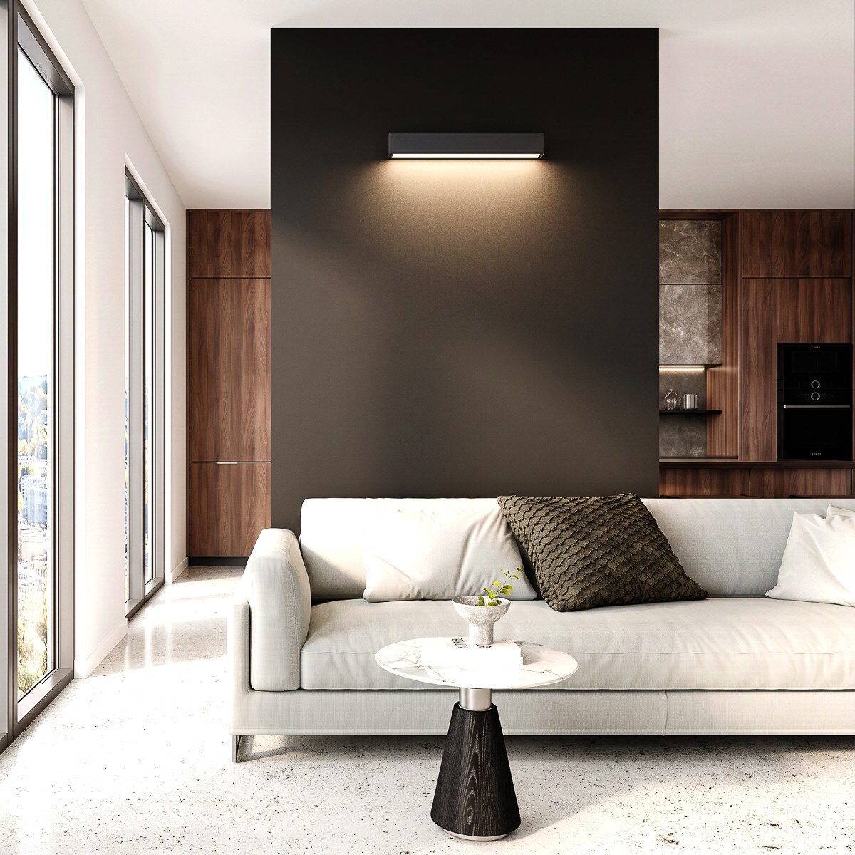 Kinkiet Light Prestige Ibros czarny LED CCT 3000K/4000K/6000K (regulowana) 1 szt.