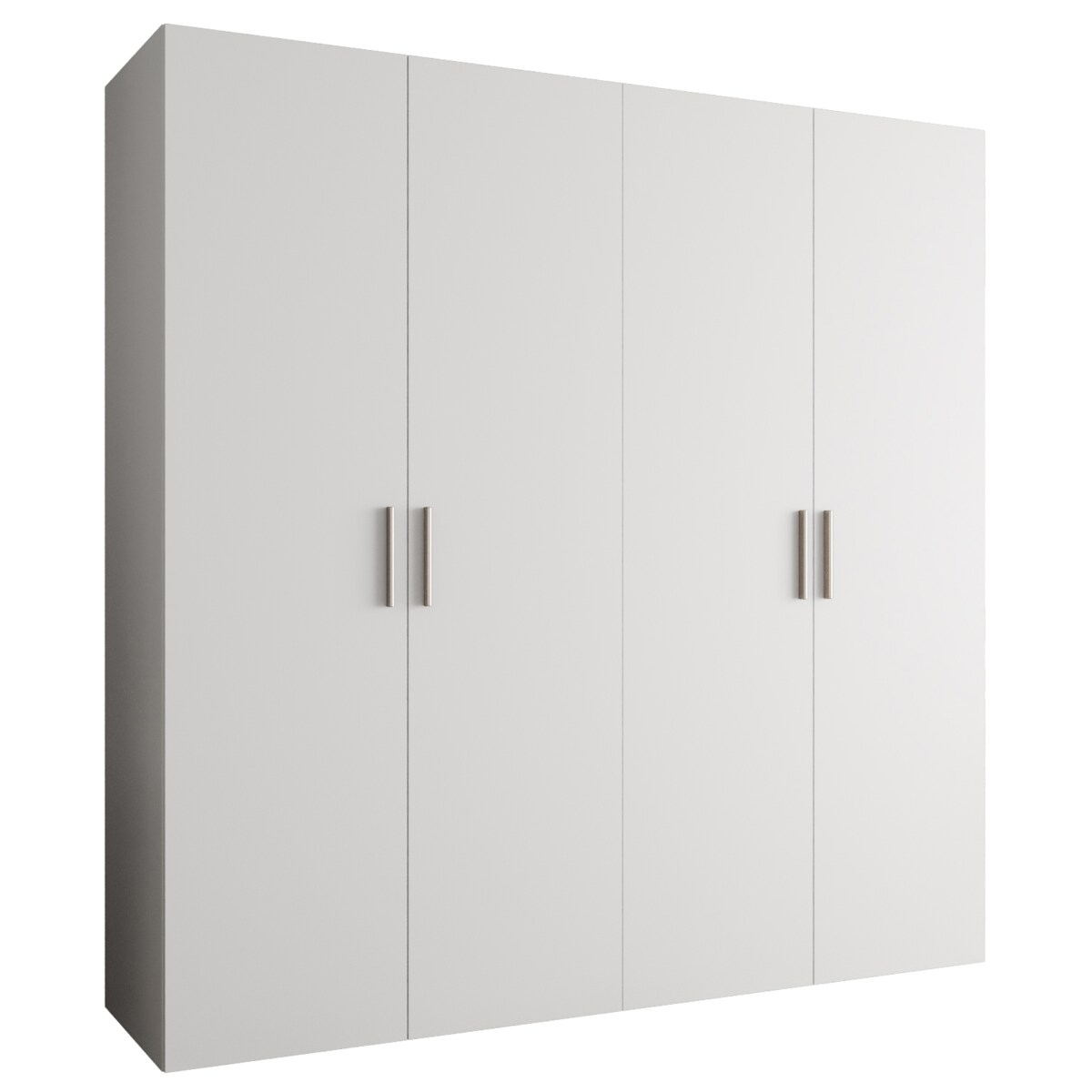 Szafa uchylna otwierana BARI 1 200 wys. 202 cm Biały + u. Srebrny