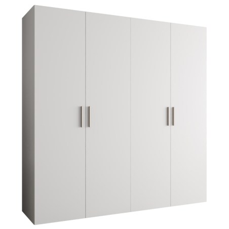 Szafa uchylna otwierana BARI 1 200 wys. 202 cm Biały + u. Srebrny