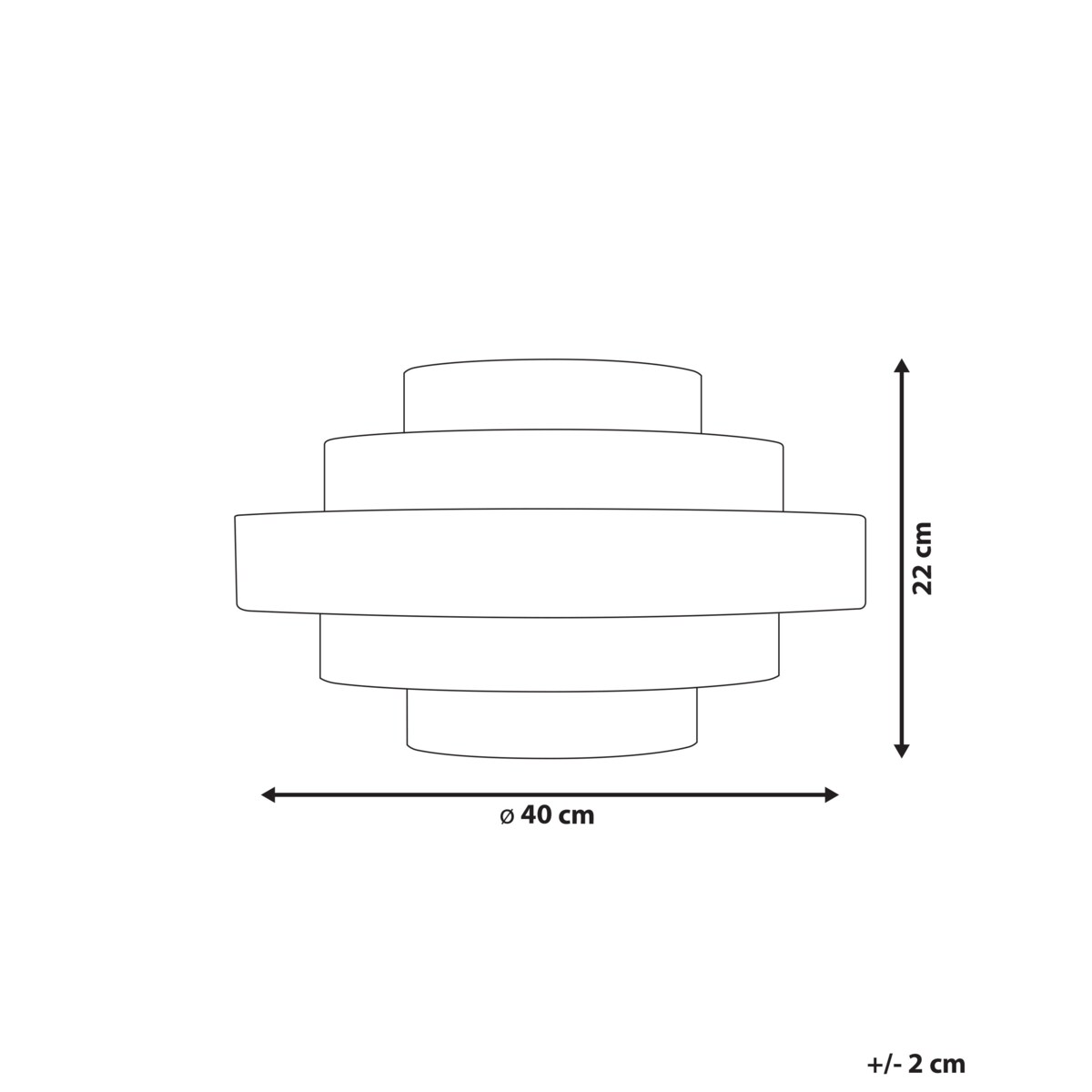 Lampa sufitowa EREBATO Len Brązowy