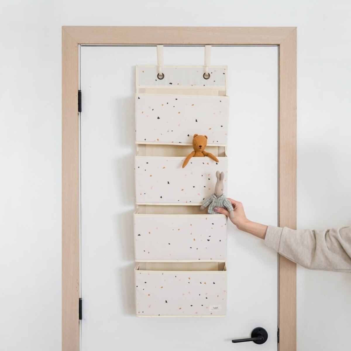 3 Sprouts Organizer Na Drzwi Wiszący Cream Recycled