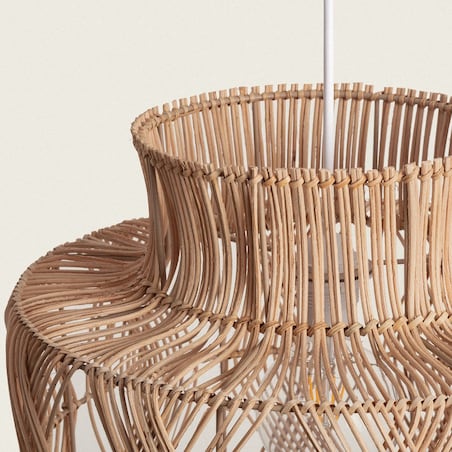 Lampa wisząca pleciona rattanowa Oia Ø40