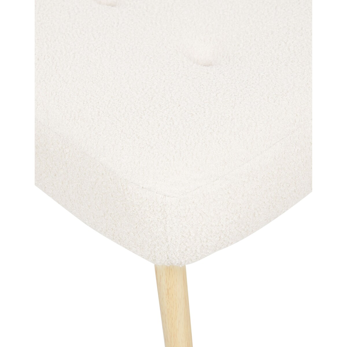 Fotel z podnóżkiem boucle złamana biel VEJLE