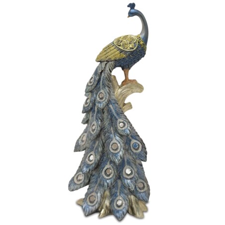 Dekoracja - Paw 32x12x10 cm PAVO-3 złoty