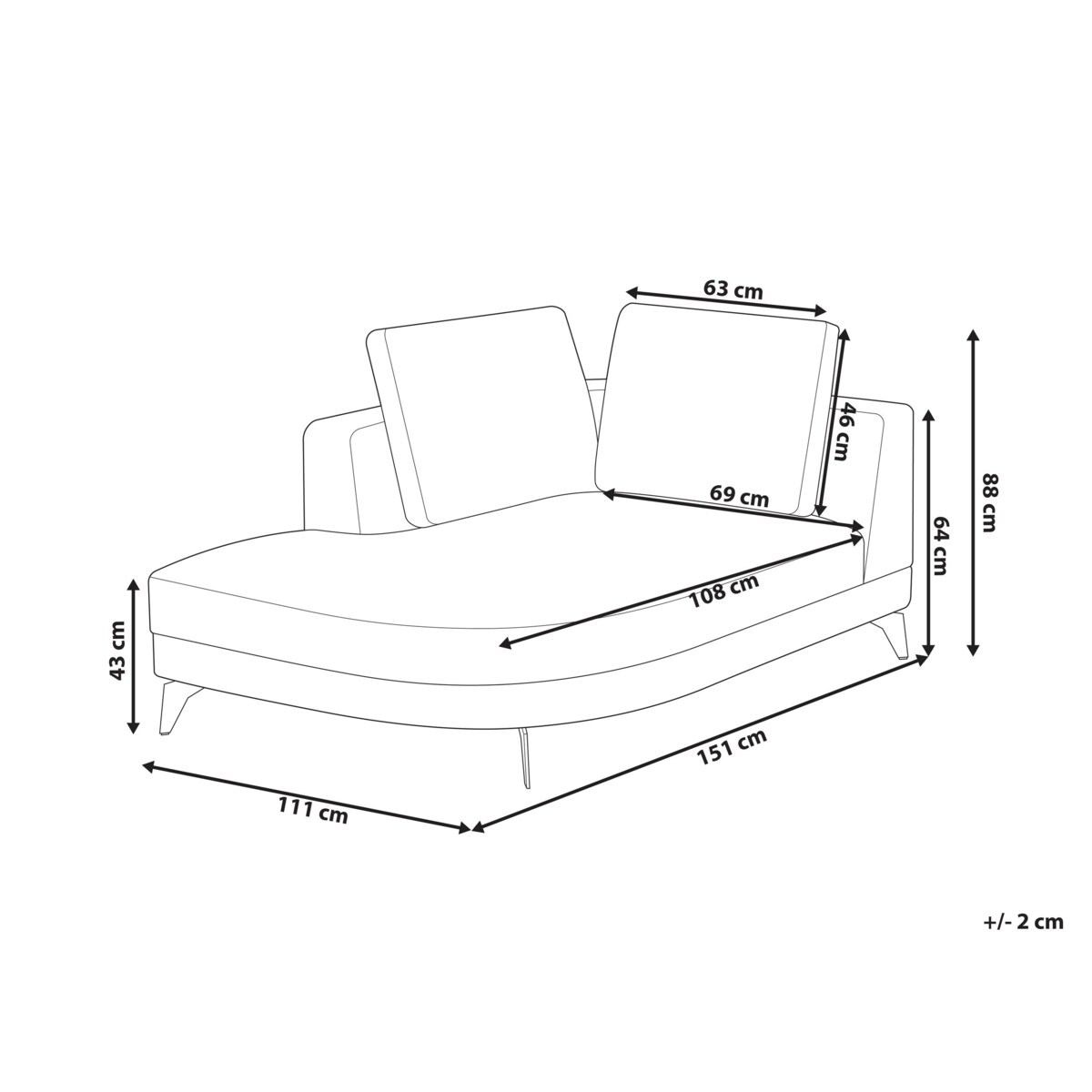 Szezlong MARUM Len syntetyczny Jasnobeżowy