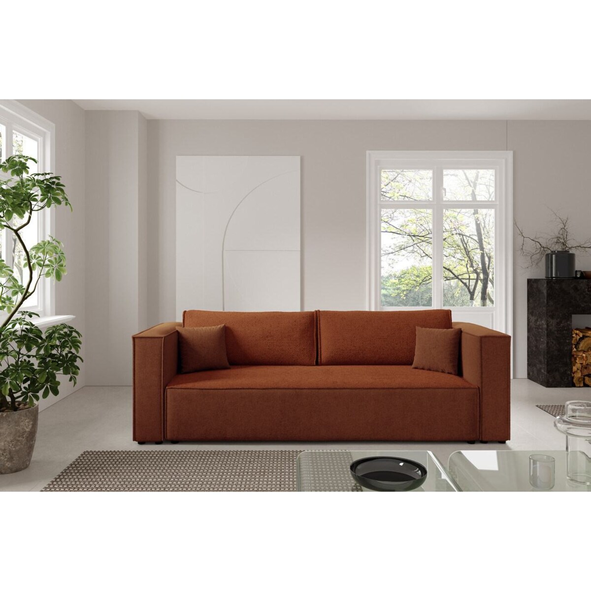 Kanapa KEYMON z funkcją spania, rozkładana Kolor: Dunbar 80 / Sicuro 30