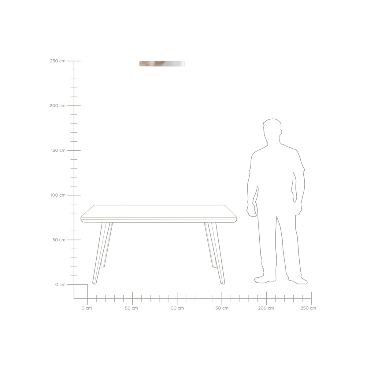 Lampa sufitowa LED metalowa biała z jasnym drewnem PATTANI