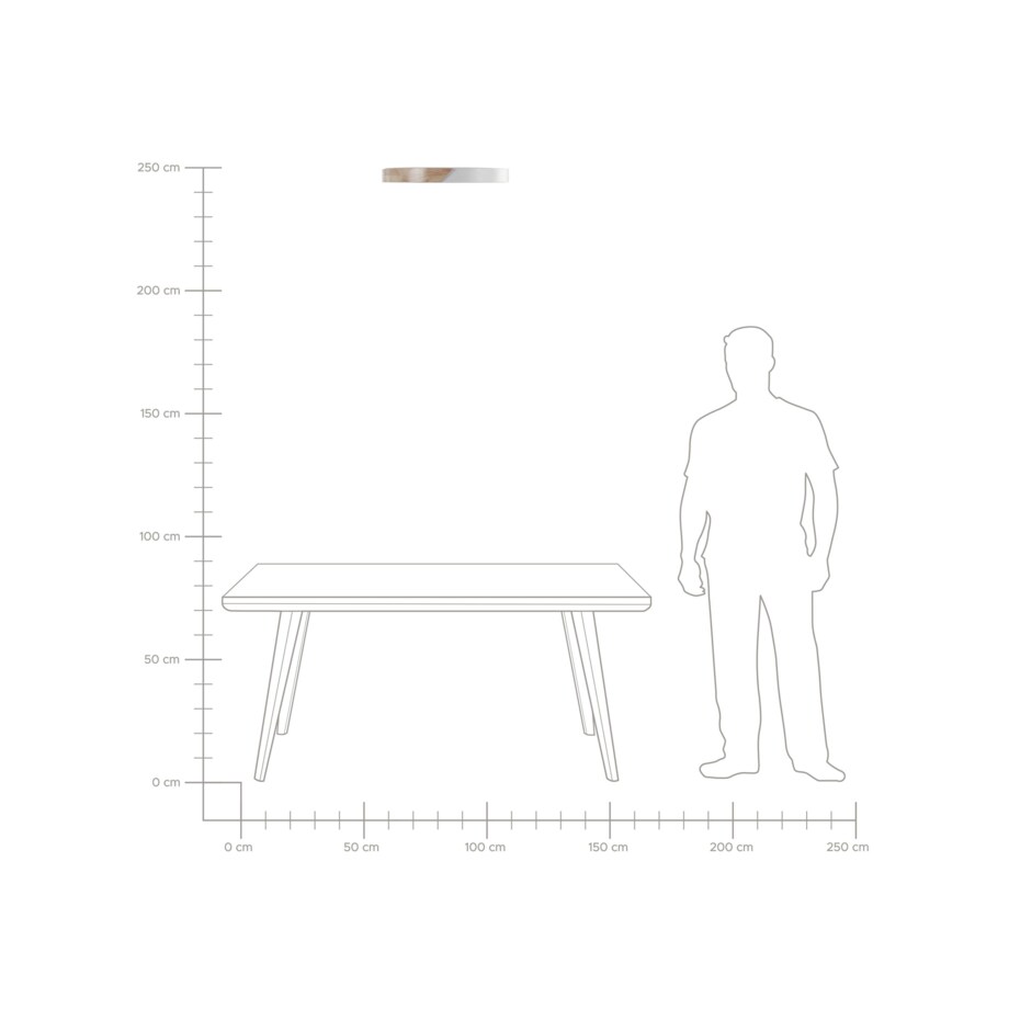 Lampa sufitowa LED metalowa biała z jasnym drewnem PATTANI