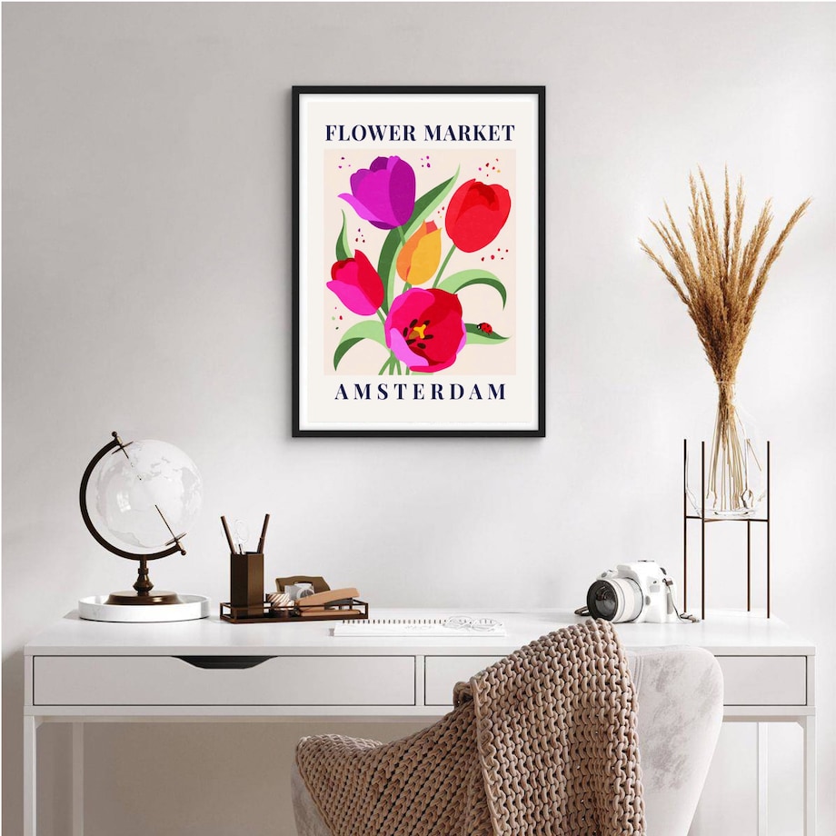 Poster Story, Plakat, Obraz - Flower Market Amsterdam, wymiary 70 x 100 cm