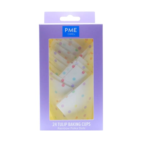 PME Papilotki tulipanowe do muffinek - motyw groszki (24 sztuki)