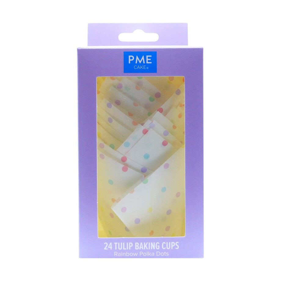PME Papilotki tulipanowe do muffinek - motyw groszki (24 sztuki)