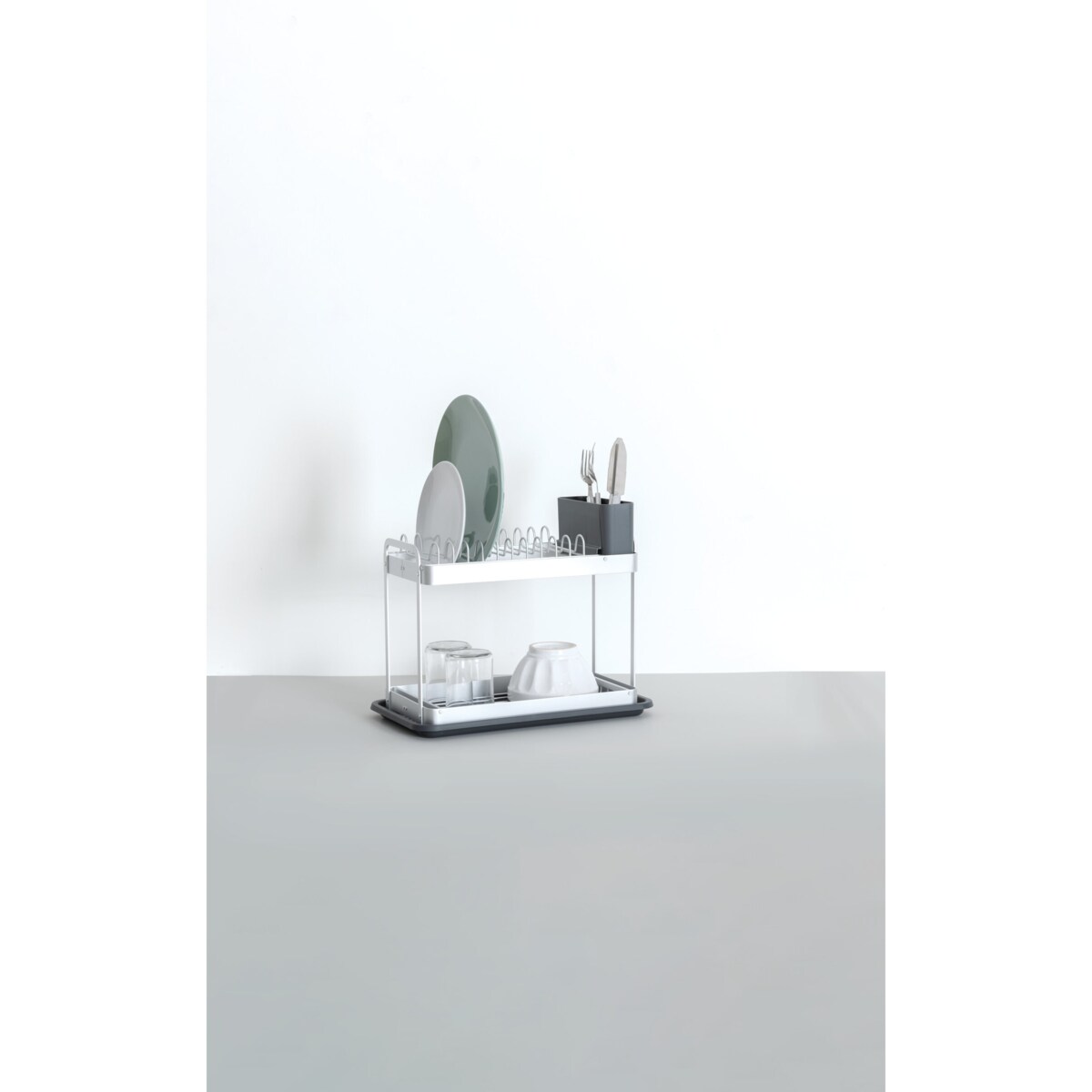 Bardzo wąska suszarka do naczyń 2-poziomowa, 42 x 23,2 x 35 cm