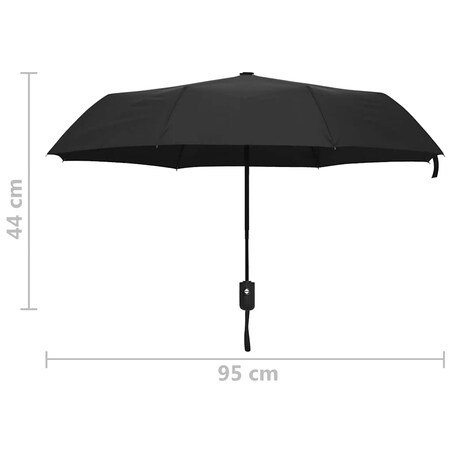 vidaXL Parasolka automatyczna, czarna, 95 cm