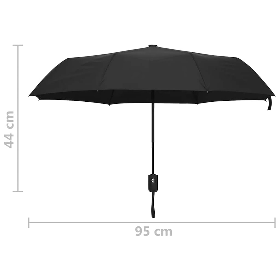 vidaXL Parasolka automatyczna, czarna, 95 cm